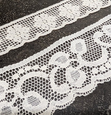 Vintage Cream Lace Trim - 7 Yards Scalloped Floral Craft & Sewing Supplies