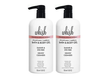 Whish 33.8oz Bath & Body Gel Duo Moisturizing Shower Gel Set Bundle
