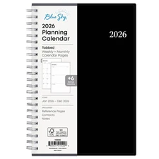 Blue Sky 2026 Weekly and Monthly Planner Calendar, Includes January 2026 - De...