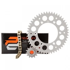 Primary Drive Alloy Kit & Gold X-Ring Chain Silver Rear Sprocket 1021390065