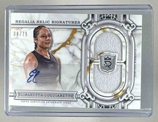 ELISABETTA COCCIARETTO 2024 Topps Royalty Tennis Regalia Relic Dual AUTO #d /75