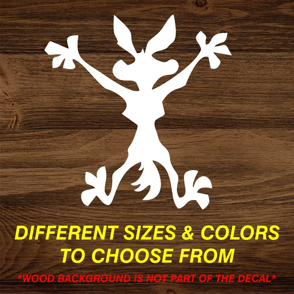 Wile E Coyote Decal / Sticker - Choose Color & Size - Road Runner, Splat