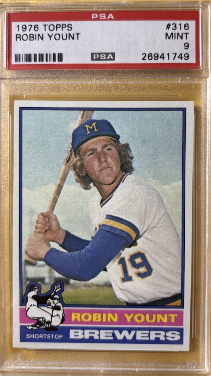 1976 Topps Baseball #316 Robin Yount PSA 9 MINT HOF 3,000 Hit Club Brewers