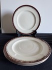 Set of 4 Made in England Alfred Meakin Kingsdale 10” Plates 18kt Gold & Maroon — photo 1