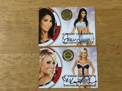 Jaime Hammer, and, Kara Monaco,  Two,  Authentic Autographed, 2012,   Cards