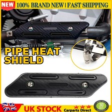 Exhaust Muffler Pipe Heat Shield Cover Heel Guard Universal Black Motorcycle