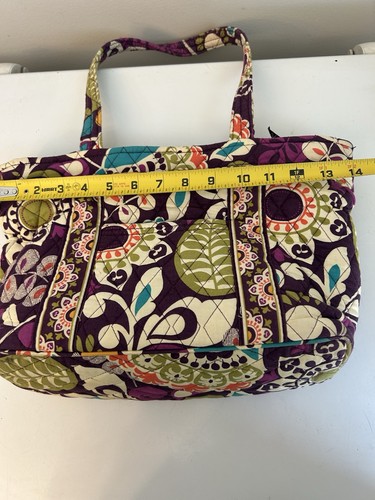 Vera Bradley Mandy Tote Bag Plum Crazy Purse 5 Piece Lot - Picture 8 of 17