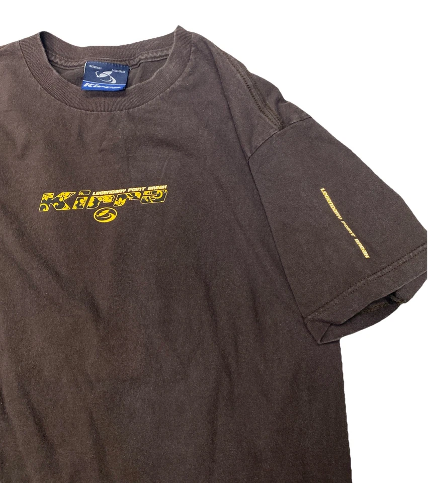 Camiseta Kirra De Colección Hecha en EE. UU. Marrón M Surf Pier Gráfico Y2K Patín Desteñido Foto 4 de 4