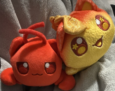 Aphmau Red and Yellow Cat Plush, Small Stuffed Animals, 2023, Washable