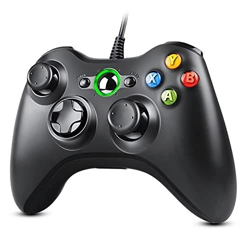 Manette Jeux Vidéo USB Filaire PC Microsoft Windows Console XBOX 360 Vibration - Photo 1/4