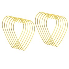 6inch Dream Catcher Rings, 12 Pcs Metal Heart Shape Floral Ring, Gold