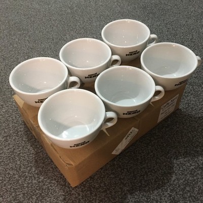 Caffe Nero Kaffee Tee Tasse Sammlerstück 12 Unzen 355 ml 6,5 cm hoch - Set mit 6 Tassen UK