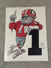 Georgia Bulldogs 1980 National Champions #1 Jack Davis Print 16x20 Original