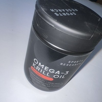 Sports Research Omega-3 Krill Oil Mini Gels 120 Soft Gels New Sealed