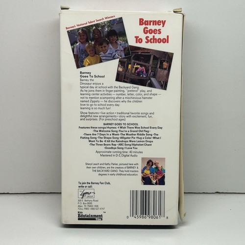 Barney & Backyard Gang VHS Goes To School 1990 Video Tape Sing Along Case Rare! - Picture 13 of 14