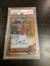 2022 Bowman Colton Cowser Chrome Auto Orange Shimmer Refractor PSA 10 #12/25