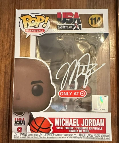 Michael Jordan Signed Autographed Funko Pop USA NBA Hologram Target Only