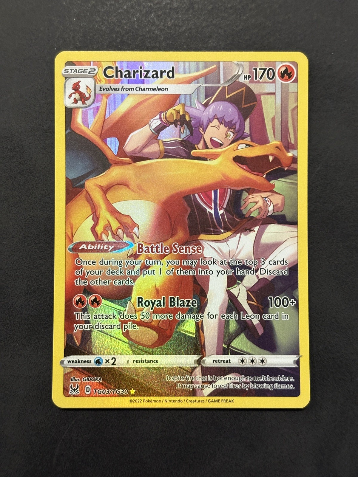 Charizard Lost Origin Trading Card TG03/TG30 NM