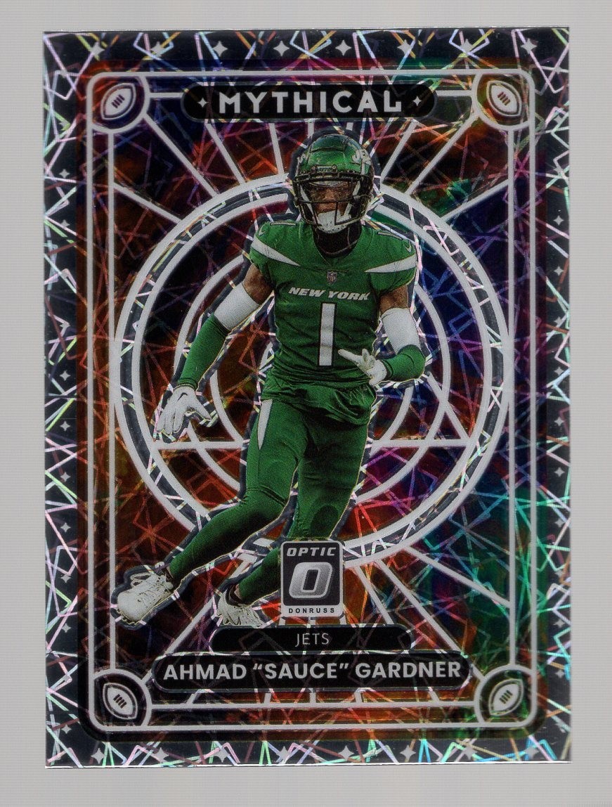 AHMAD "SAUCE" GARDNER 2022 DONRUSS OPTIC MYTHICAL RC #M-12 CASE HIT SSP