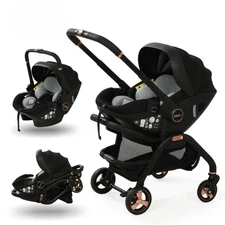 3-in-1 baby safety stroller, two-way newborn seat, portable stroller 0-2 years
