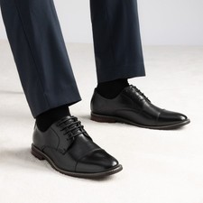 Men's Classic Modern Oxford Dress Shoes Elegant Formal Lace Up Shoes