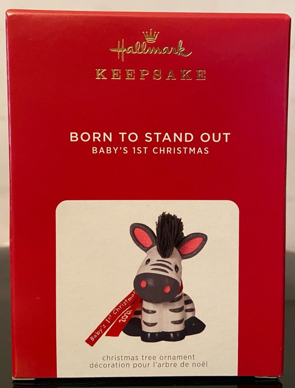 2021 Hallmark *Born To Standout* Baby's 1st Christmas  Keepsake Ornament  Zebra