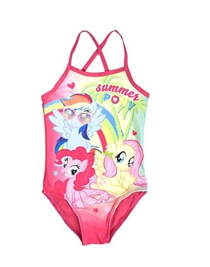 Costume Da Bagno Per Bambina My Little Pony – 2 Anni – Rosa Con Twilight Sparkle E Rainbow Dash – Protezione UV 50+ - 2