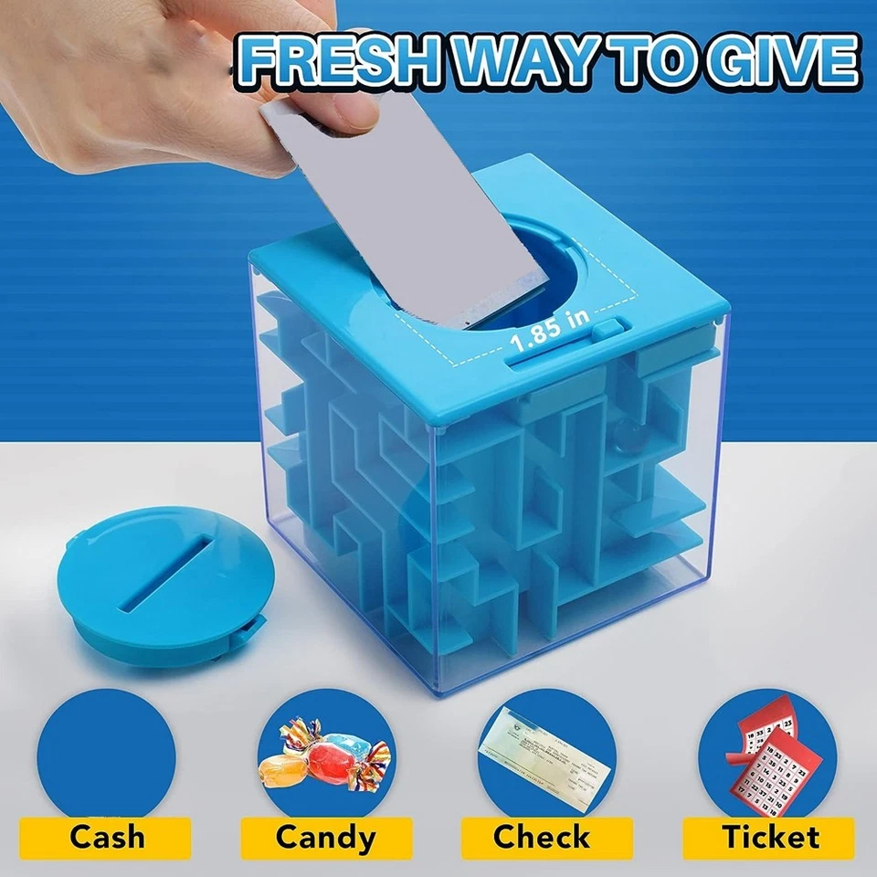 4 Pack Money Maze Puzzle Gift Boxes, Perfect Money Holder Puzzle and Brain6329 - Image 3 of 4