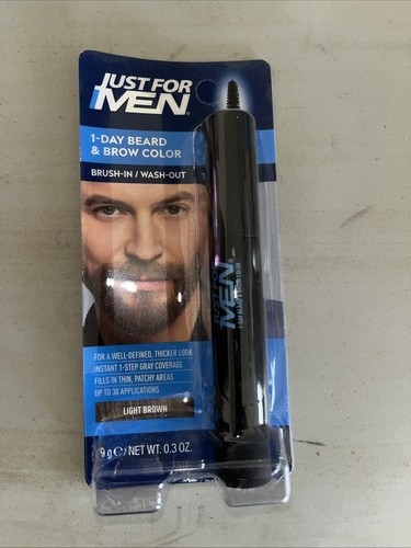 Just for Men 1-Day Beard & Brow Color for Beard + Eyebrows Light Brown 0.3 oz
