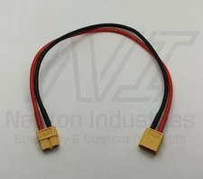 eBike Battery Extension Cable 13" (33cm) wXT60 Male to Female 14 AWG Wires - NEW