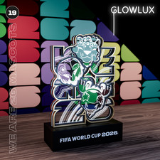 World Cup 2026 Official FIFA Mascots LED Neon Sign Acrylic Desk Decor Light