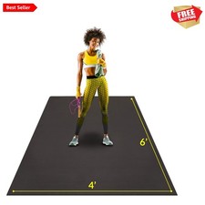 Large Exercise Mat for Home Workout  Workout Gym Flooring for Home Gym  Rub...