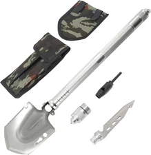 HFS(R) Folding Shovel Multi-Functional Camping Survival Tool with Carrying Bag