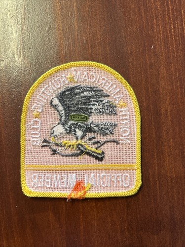 North American Hunting Club Official Member Patch Red Gold White 3" x 3.5" VTG - Picture 2 of 2
