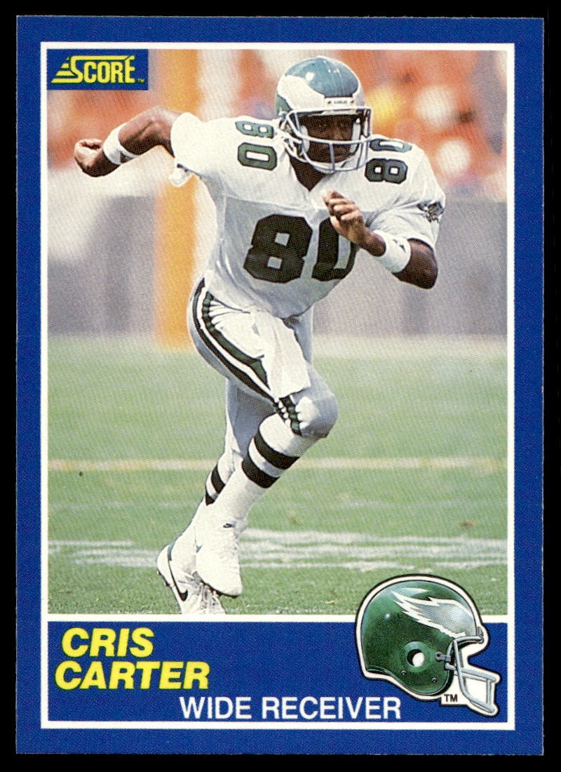 1989 Score #72 Cris Carter Philadelphia Eagles RC NO RESERVE!