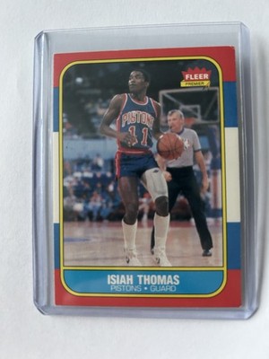 1986 Fleer Isiah Thomas #109   Detroit Pistons Hall of Fame Legend