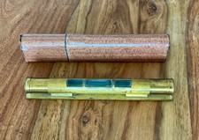 Antike Wasserwaage Rarität,  Messing mit Original Hülle, Vintage , Briefbeschwer