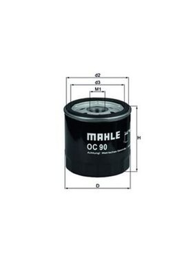 Ölfilter MAHLE OC 90 OF Anschraubfilter für CC OPEL CORSA ASTRA SAAB CALIBRA F75
