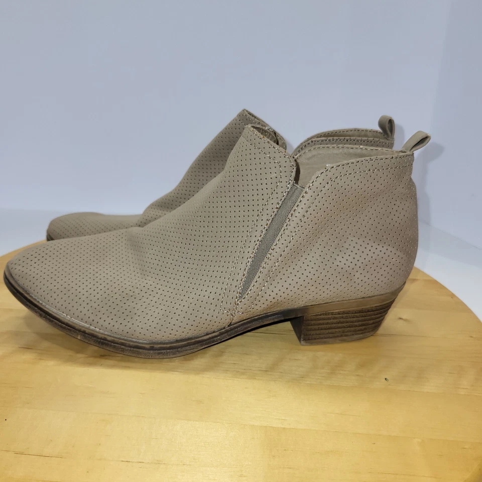 Zapatos de mujer Rampage botín talla 8M tostados hasta el tobillo 1,5" tacón bloque Tesla aspecto de malla Foto 4 de 4