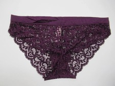 NWT  Victoria's Secret Body by Victoria Purple Lace Bikini Panties Large