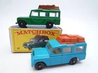 VINTAGE MATCHBOX LESNEY No.12c LAND ROVER SAFARI PAIR / ONE ORIGINAL BOX 1965