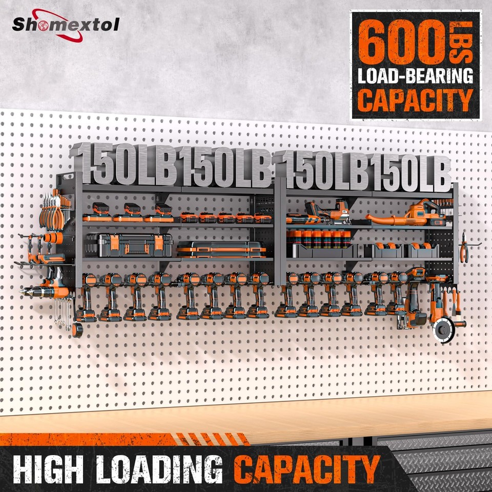 66 W Super Large Power Tool Organizer Wall Mountheavy Duty Cordless 