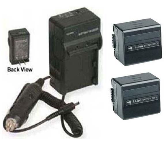 2 Batteries + Charger for Hitachi DZ-BP14 DZ-BP14S DZ-BP14R DZ-BP14SW DZ-BP14SJ-image
