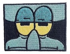 SpongeBob Show Squidward Character Face 2.36" Tall Embroidered Patch