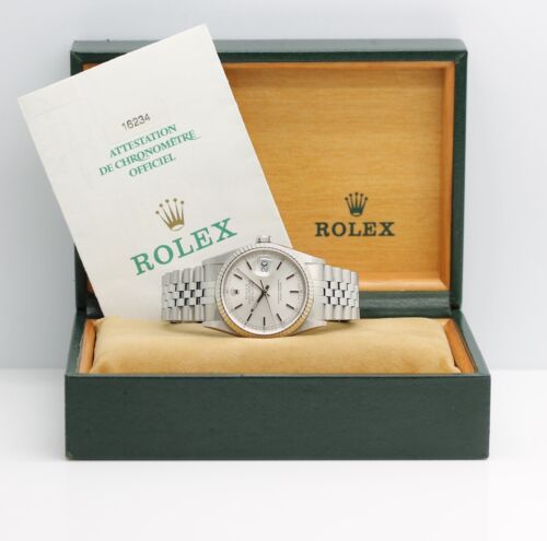 Rolex Datejust Stahl/Weißgold Ref: 16234 mit Rolex Box & Papiere von 2001 - Imagen 1 de 17