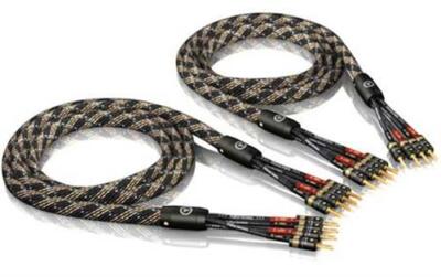 2 x 4,00m ViaBlue SC-4 bi-amping Lautsprecherkabel mit T8 tube Bananensteckern