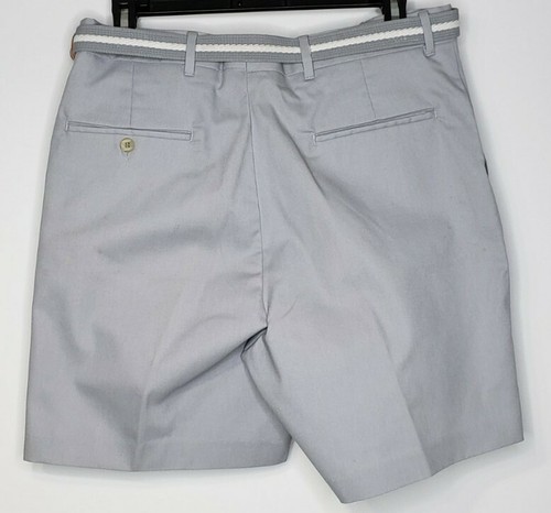 Vintage Knights Bridge Pantalones cortos casuales grises para hombres 32Wx6.5L hechos en USA NOS - Imagen 2 de 9