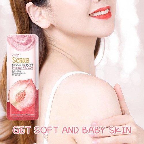 Peach Light Facial Scrub Cleanses Keratin Q5W1 W7Q0 - Picture 5 of 18