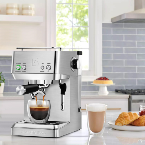 Espresso Machines with Milk Frother, 20 Bar Espresso Maker with Hot Water Wand f image