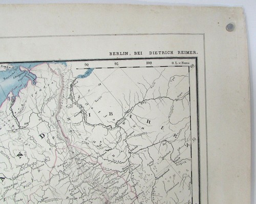 EUROPA EUROPA 1871 HEINRICH KIEPERT Atlante manuale 4 grandi mappe antiche 24X19 - Foto 7 di 23